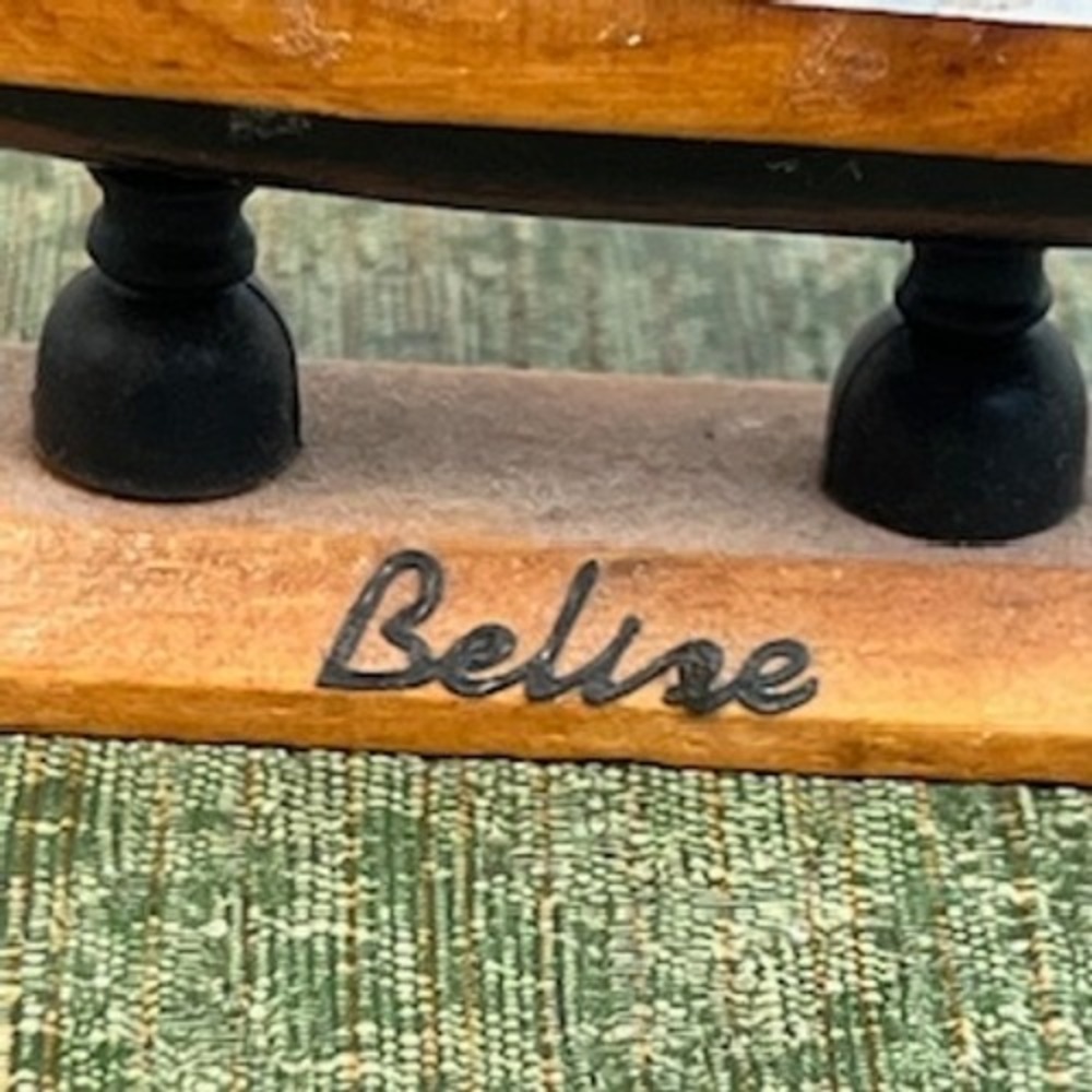 Belize Wooden Sailboat Model Tall Ship Nautical Souvenir Decor 5.5 Inch Vintage - Picture 5 of 8